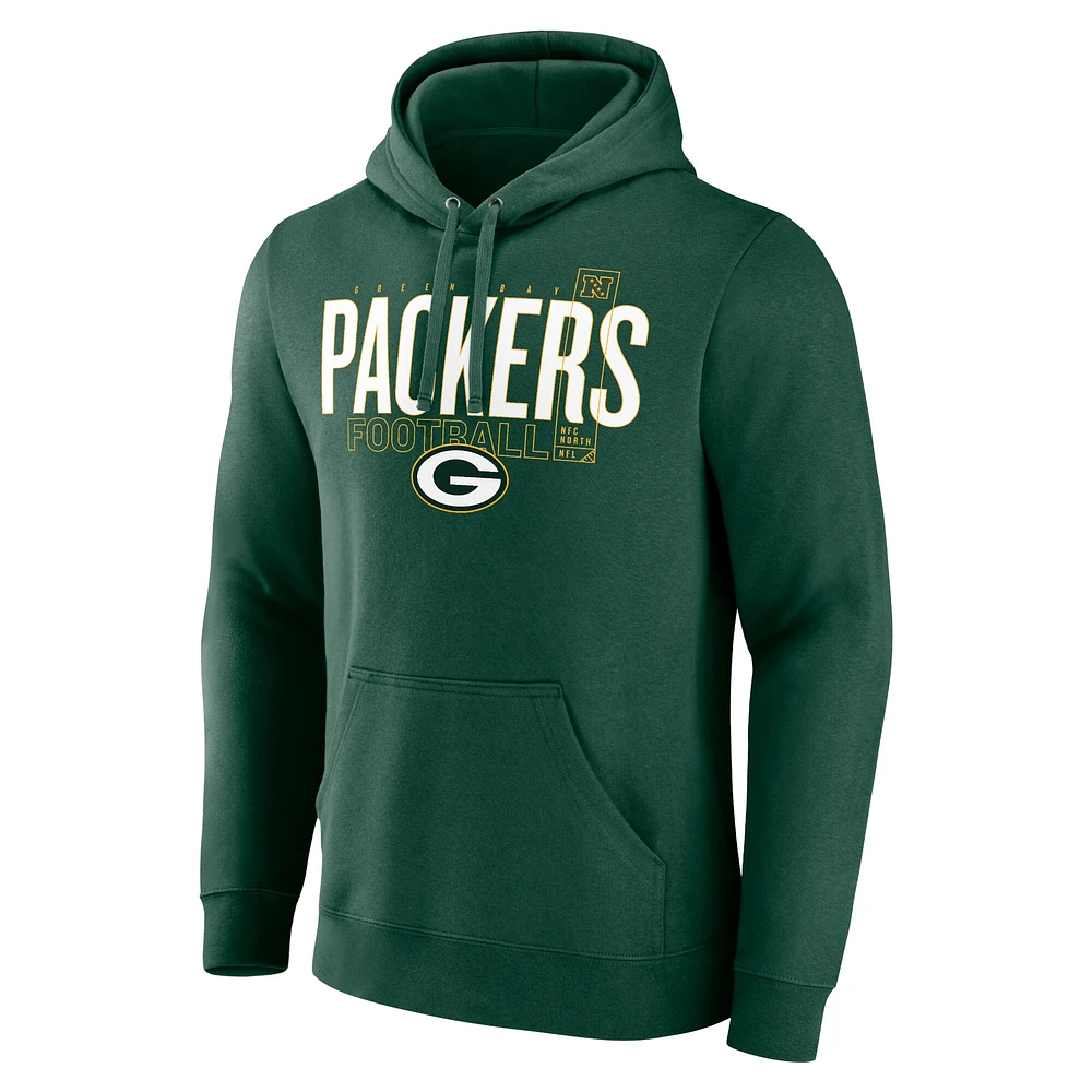 Men's Fanatics Green Bay Packers Pylon Outline Pullover Hoodie