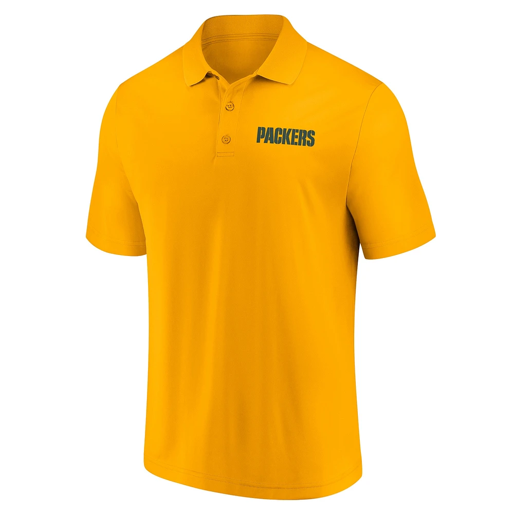 Men's Green/Gold Green Bay Packers Dueling Two-Pack Polo Set