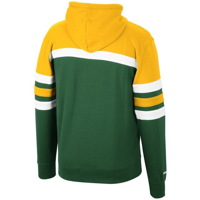 Pull pour hommes Mitchell & Ness Green Bay Packers Head Coach vert/or - Chandail à capuchon