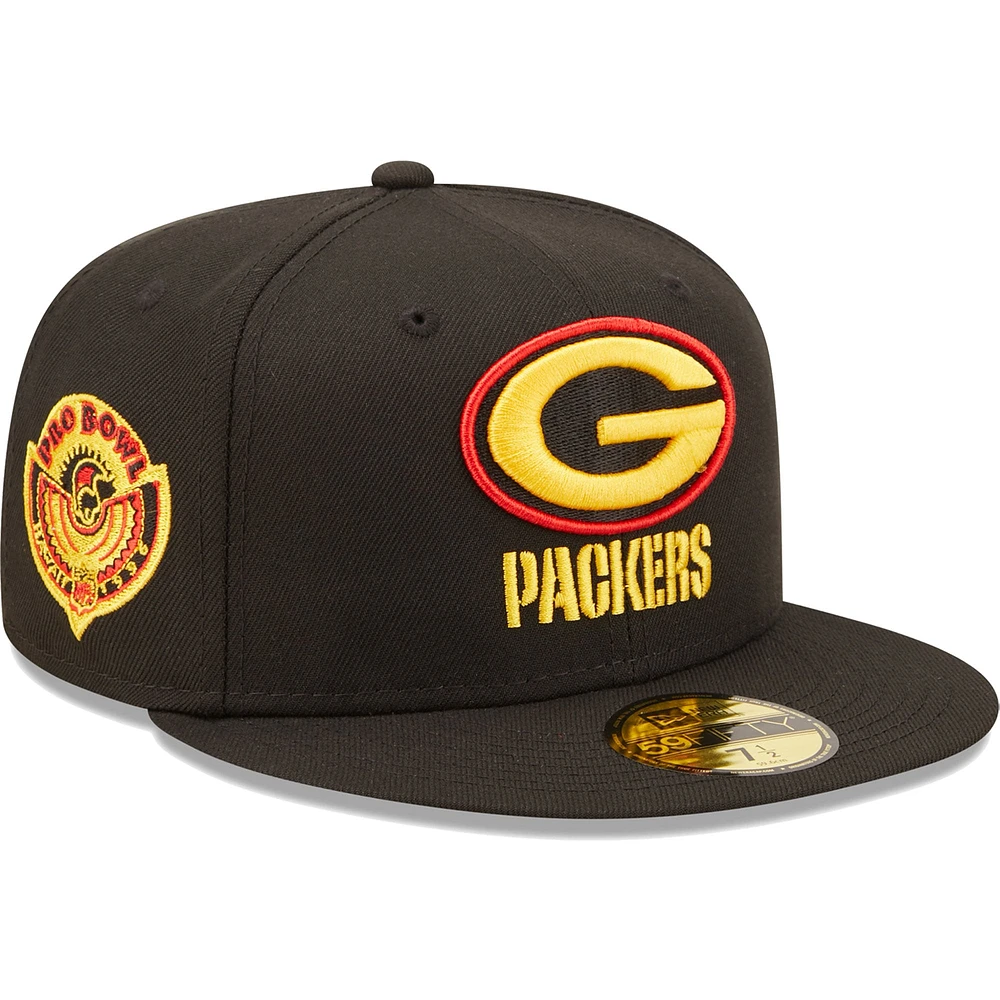 Casquette ajustée Cobra Kai 59FIFTY des Packers de Green Bay New Era pour homme, noire