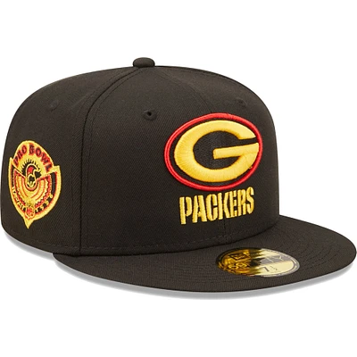 Casquette ajustée Cobra Kai 59FIFTY des Packers de Green Bay New Era pour homme, noire