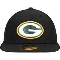 Casquette ajustée 59FIFTY à profil bas Green Bay Packers Omaha New Era pour homme, noire