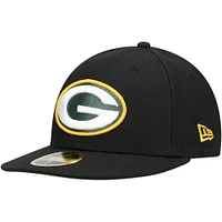 Casquette ajustée 59FIFTY à profil bas Green Bay Packers Omaha New Era pour homme, noire
