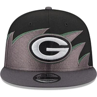 Men's New Era Black Green Bay Packers Tidal 9FIFTY Snapback Hat