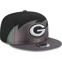 Men's New Era Black Green Bay Packers Tidal 9FIFTY Snapback Hat