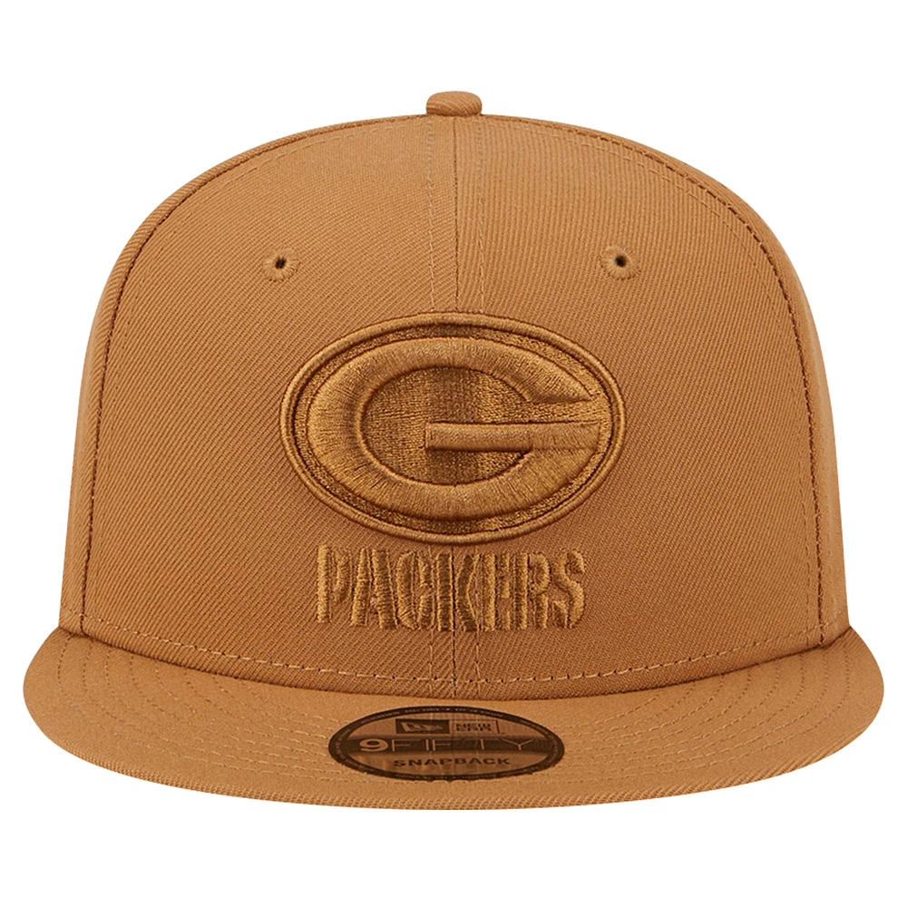 Men's New Era Brown Green Bay Packers Color Pack 9FIFTY Snapback Hat