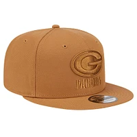 Men's New Era Brown Green Bay Packers Color Pack 9FIFTY Snapback Hat