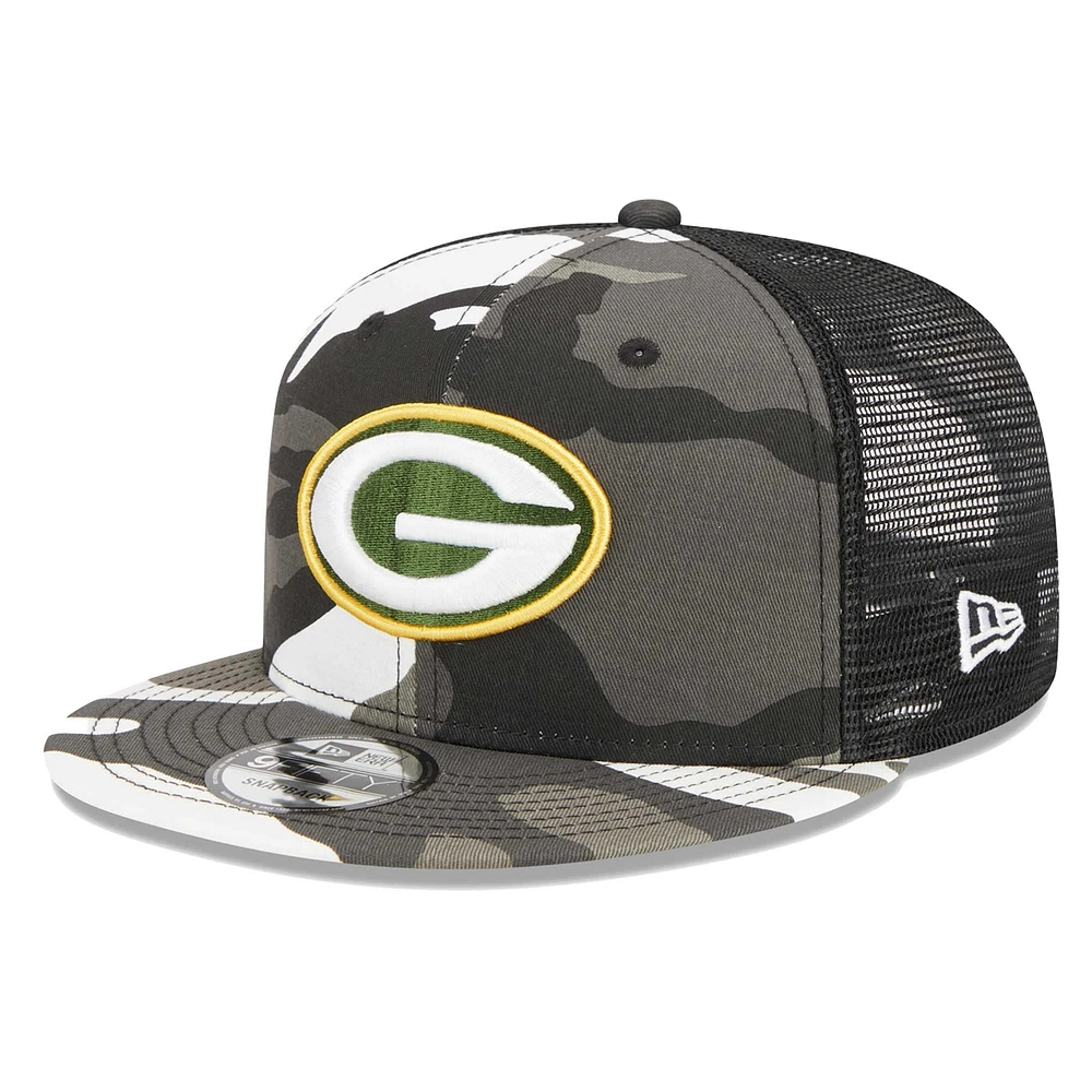 Men's New Era Camo Green Bay Packers Dark Trucker 9FIFTY Snapback Hat