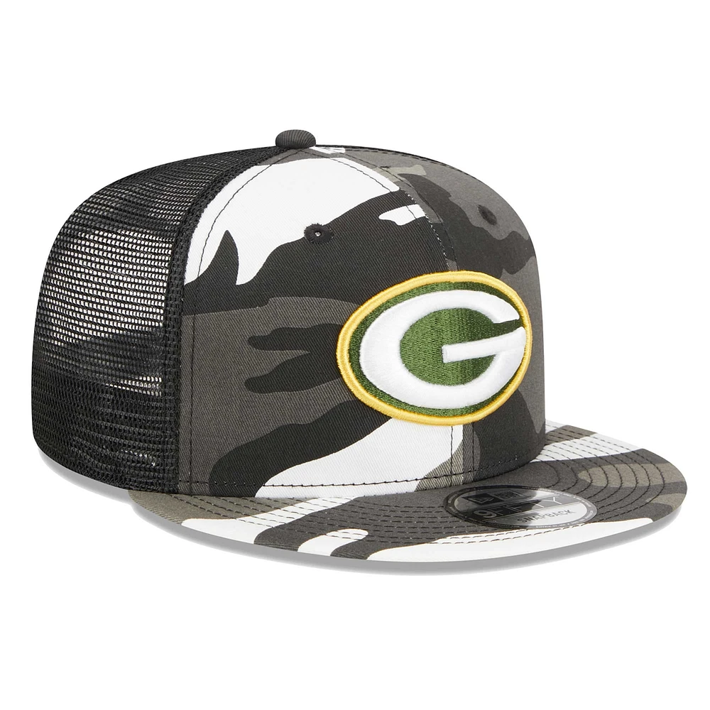 Men's New Era Camo Green Bay Packers Dark Trucker 9FIFTY Snapback Hat