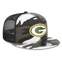 Men's New Era Camo Green Bay Packers Dark Trucker 9FIFTY Snapback Hat