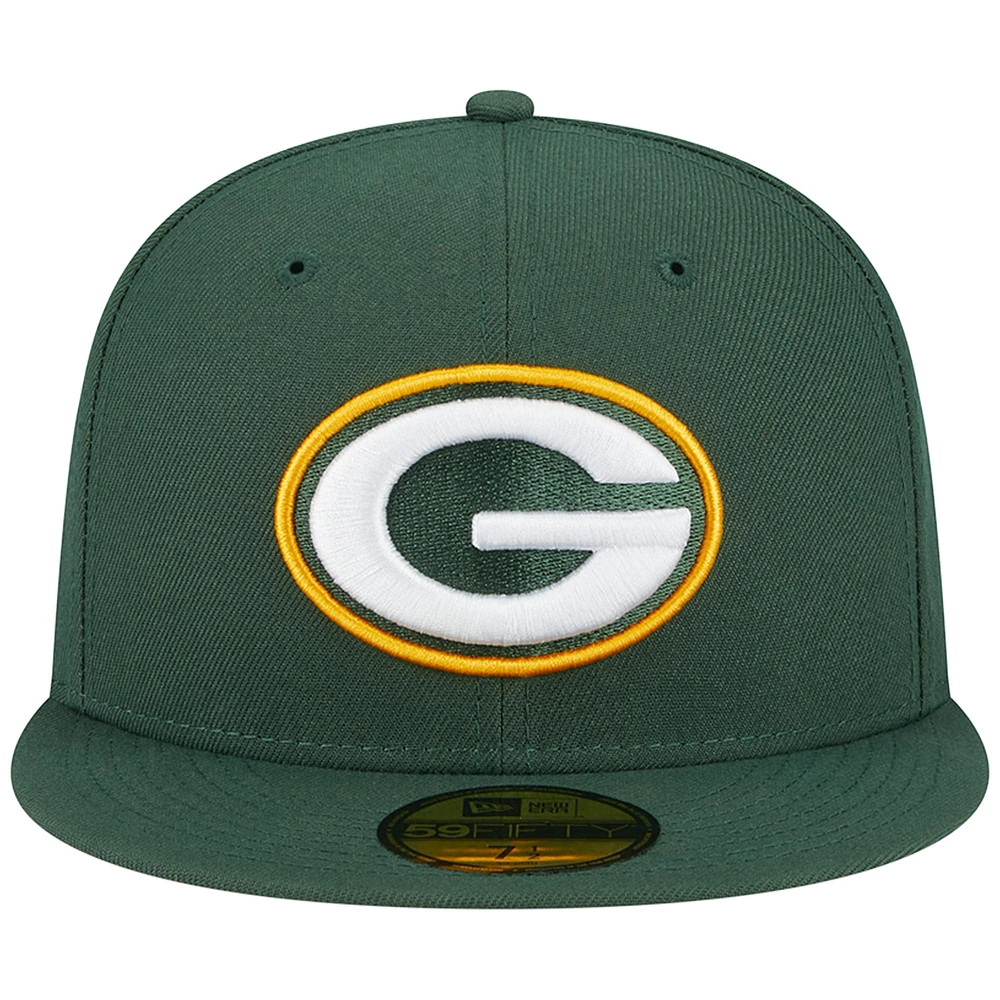 Casquette ajustée Main 59FIFTY des Packers de Green Bay New Era pour homme
