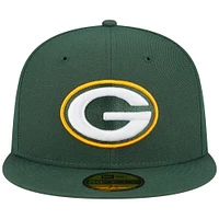 Casquette ajustée Main 59FIFTY des Packers de Green Bay New Era pour homme