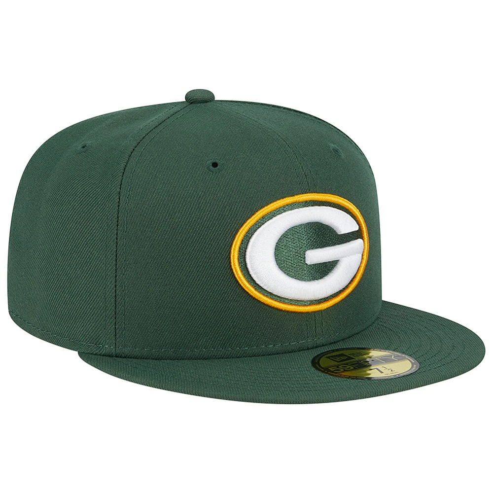 Casquette ajustée Main 59FIFTY des Packers de Green Bay New Era pour homme