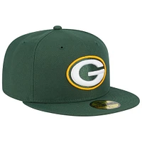 Casquette ajustée Main 59FIFTY des Packers de Green Bay New Era pour homme