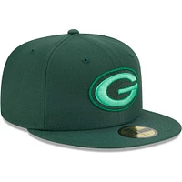 Casquette ajustée Green Bay Packers Monocamo 59FIFTY pour homme New Era verte