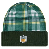 Men's New Era Green Green Bay Packers Sideline Statement Cuffed Knit Hat