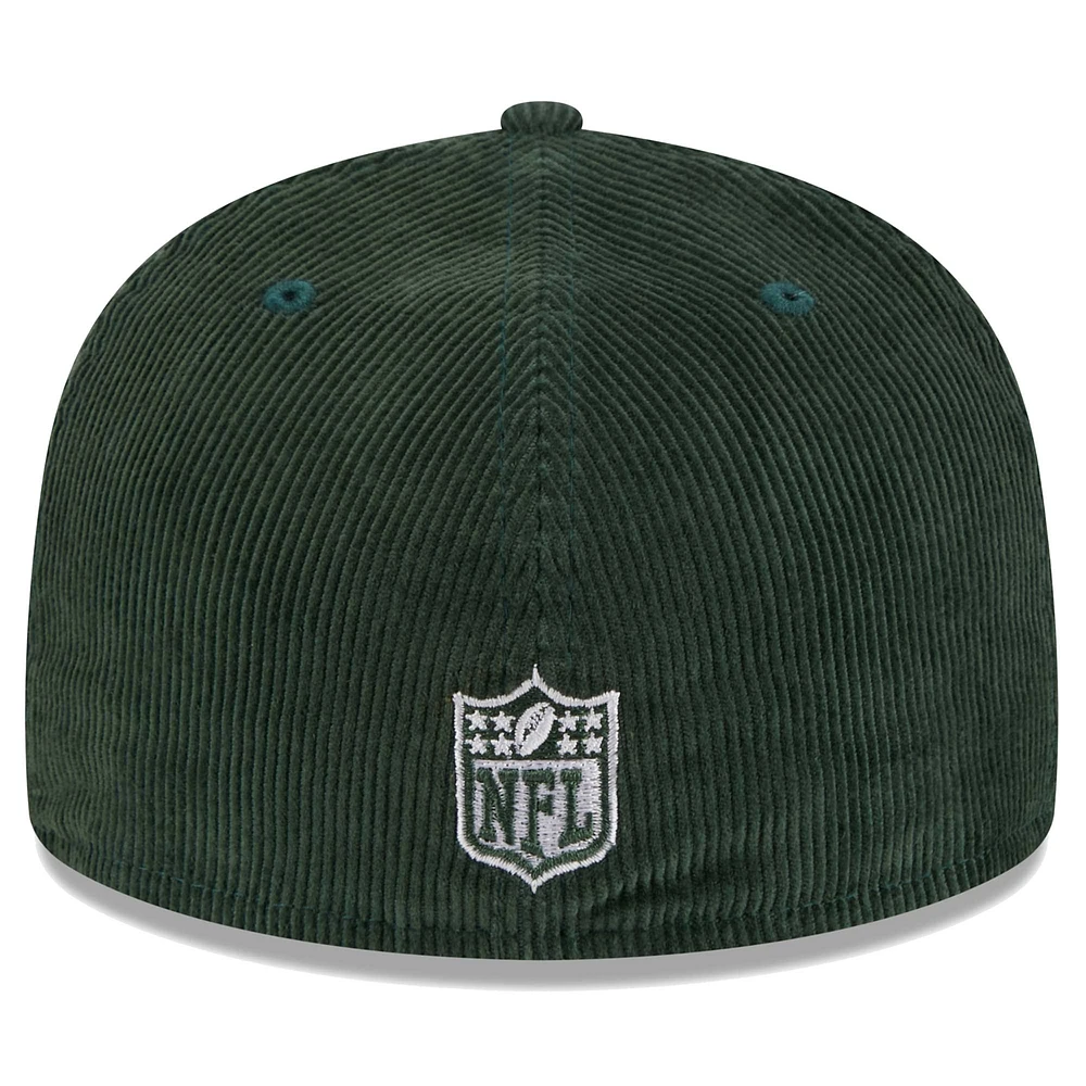 Men's New Era Green Bay Packers Throwback Corduroy 59FIFTY Fitted Hat