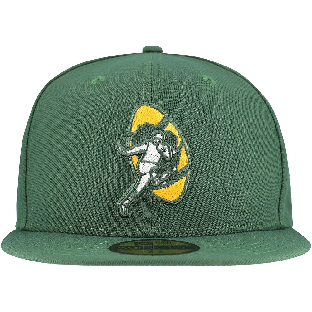 Casquette ajustée 59FIFTY Throwback Main des Packers de Green Bay New Era pour homme
