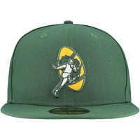 Casquette ajustée 59FIFTY Throwback Main des Packers de Green Bay New Era pour homme