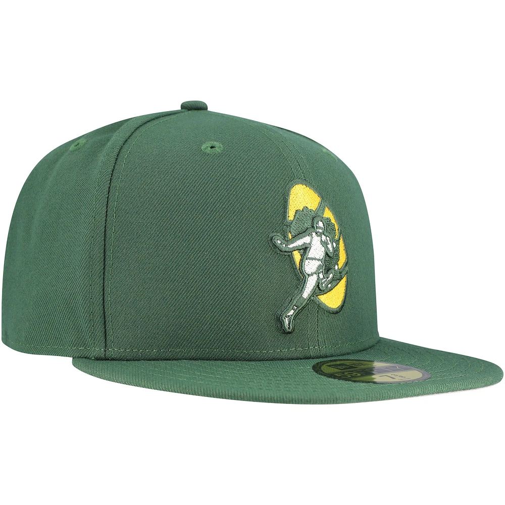 Casquette ajustée 59FIFTY Throwback Main des Packers de Green Bay New Era pour homme