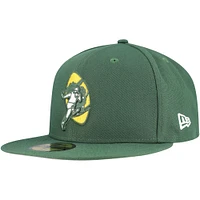 Casquette ajustée 59FIFTY Throwback Main des Packers de Green Bay New Era pour homme