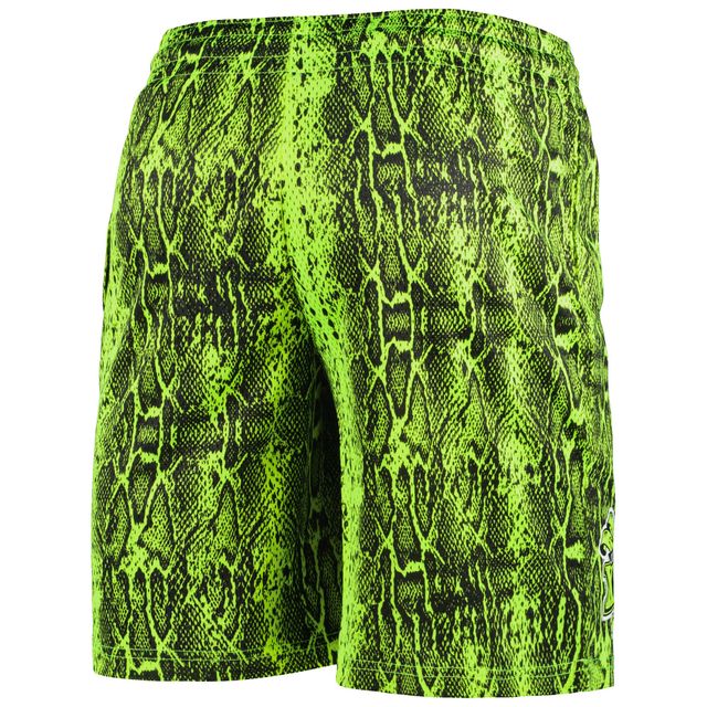 Short d'été vert fluo Green Bay Packers New Era pour homme