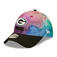 Casquette flex 39THIRTY pour homme New Era Rose/noir Green Bay Packers 2022 NFL Crucial Catch