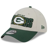 Casquette Flex New Era Stone/Green Green Bay Packers 2023 NFL Draft 39THIRTY pour homme