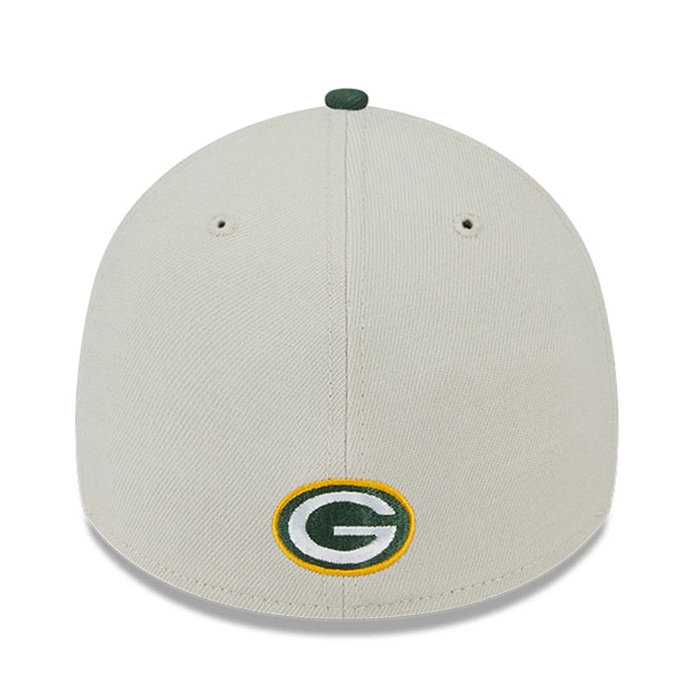 Casquette Flex New Era Stone/Green Green Bay Packers 2023 NFL Draft 39THIRTY pour homme