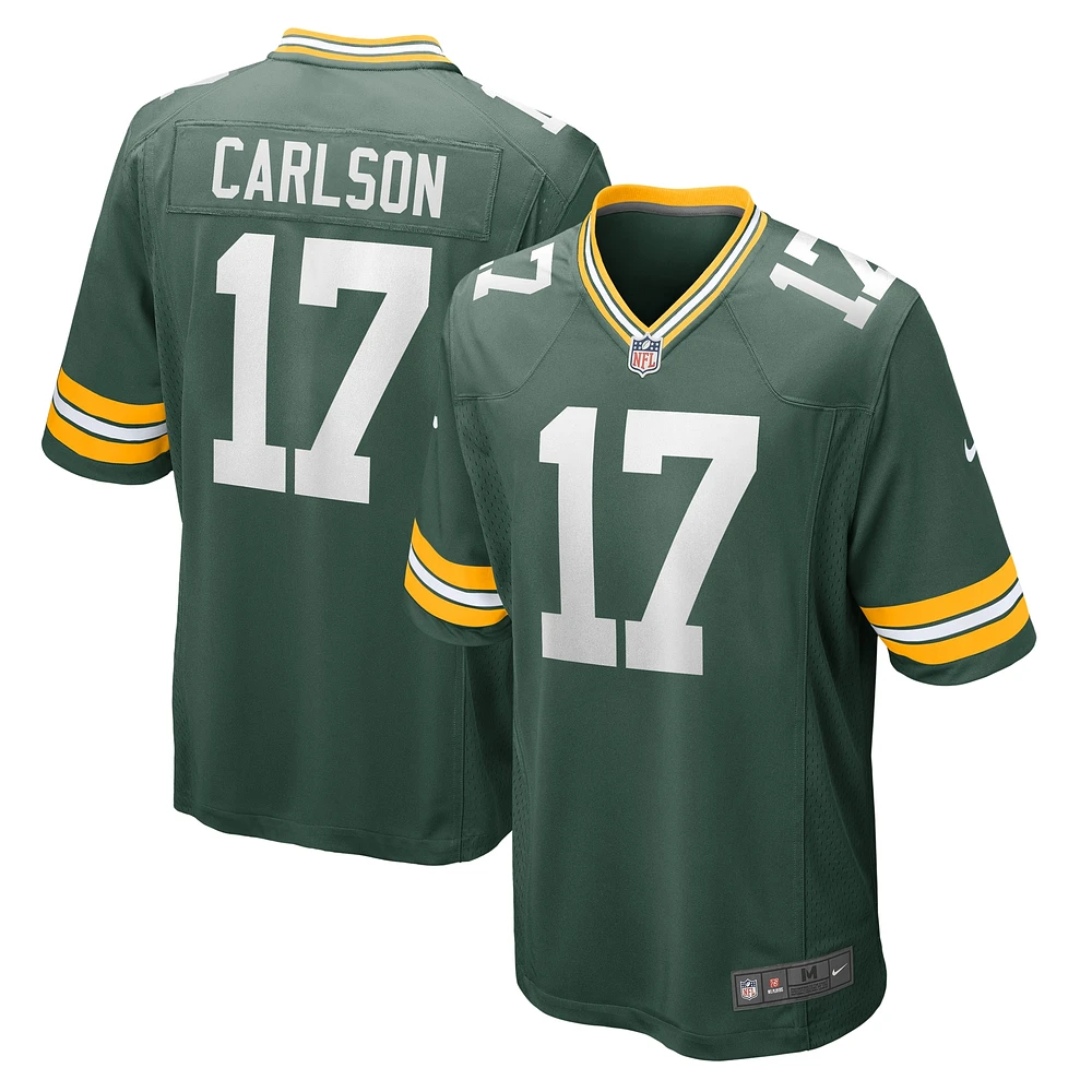 Maillot de match Nike Anders Carlson Green Bay Packers pour homme