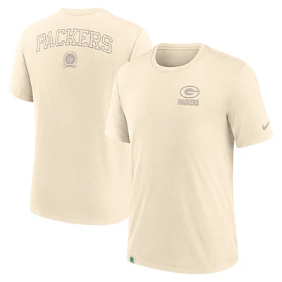 T-shirt Nike crème Glory Tri-Blend pour homme des Packers de Green Bay