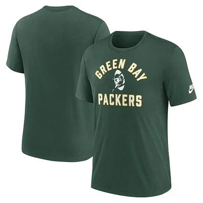 T-shirt Nike Green Bay Packers pour homme, tri-blend, calendrier favorable