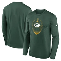 Men's Nike Green Bay Packers Icon Legend Performance Long Sleeve T-Shirt