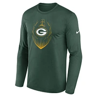 Men's Nike Green Bay Packers Icon Legend Performance Long Sleeve T-Shirt