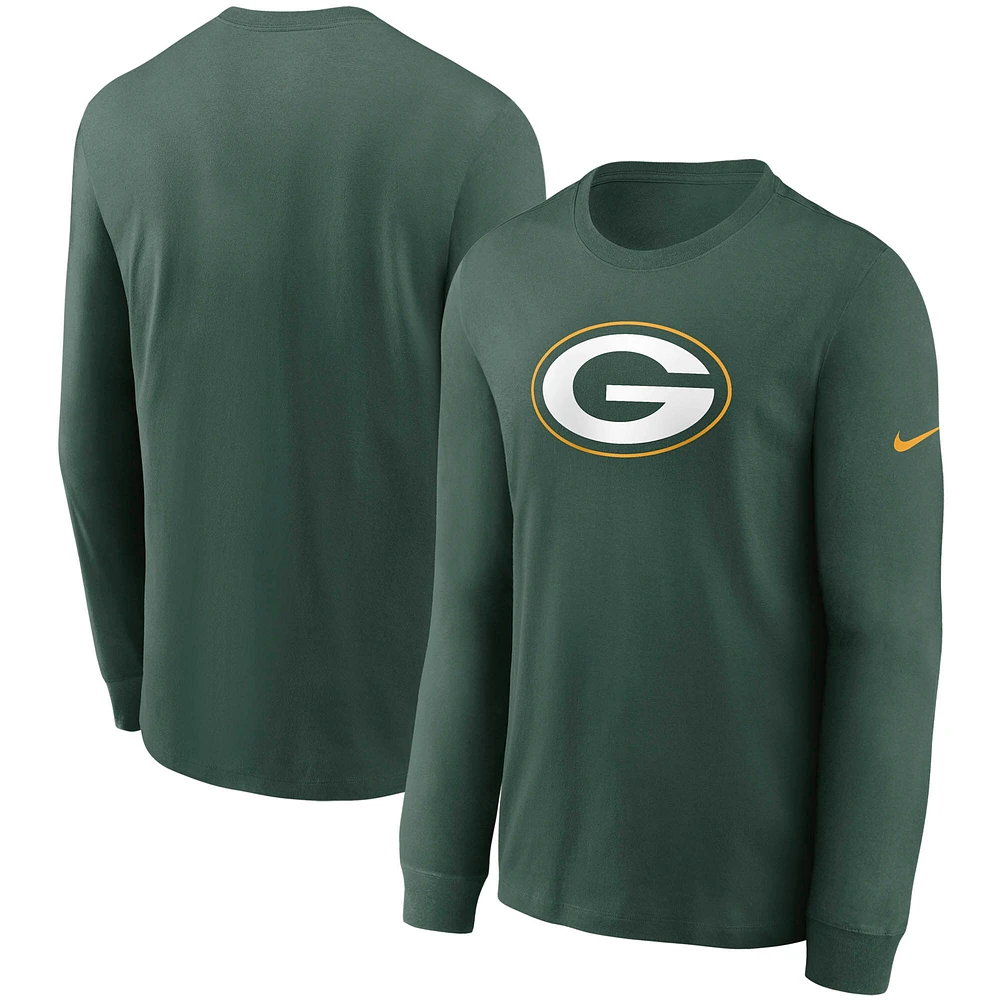 Men's Nike Green Bay Packers Primary Logo Long Sleeve T-Shirt