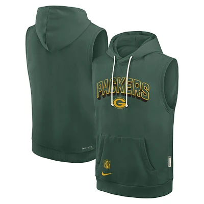 Sweat à capuche sans manches Nike Green Bay Packers Sideline Performance pour homme