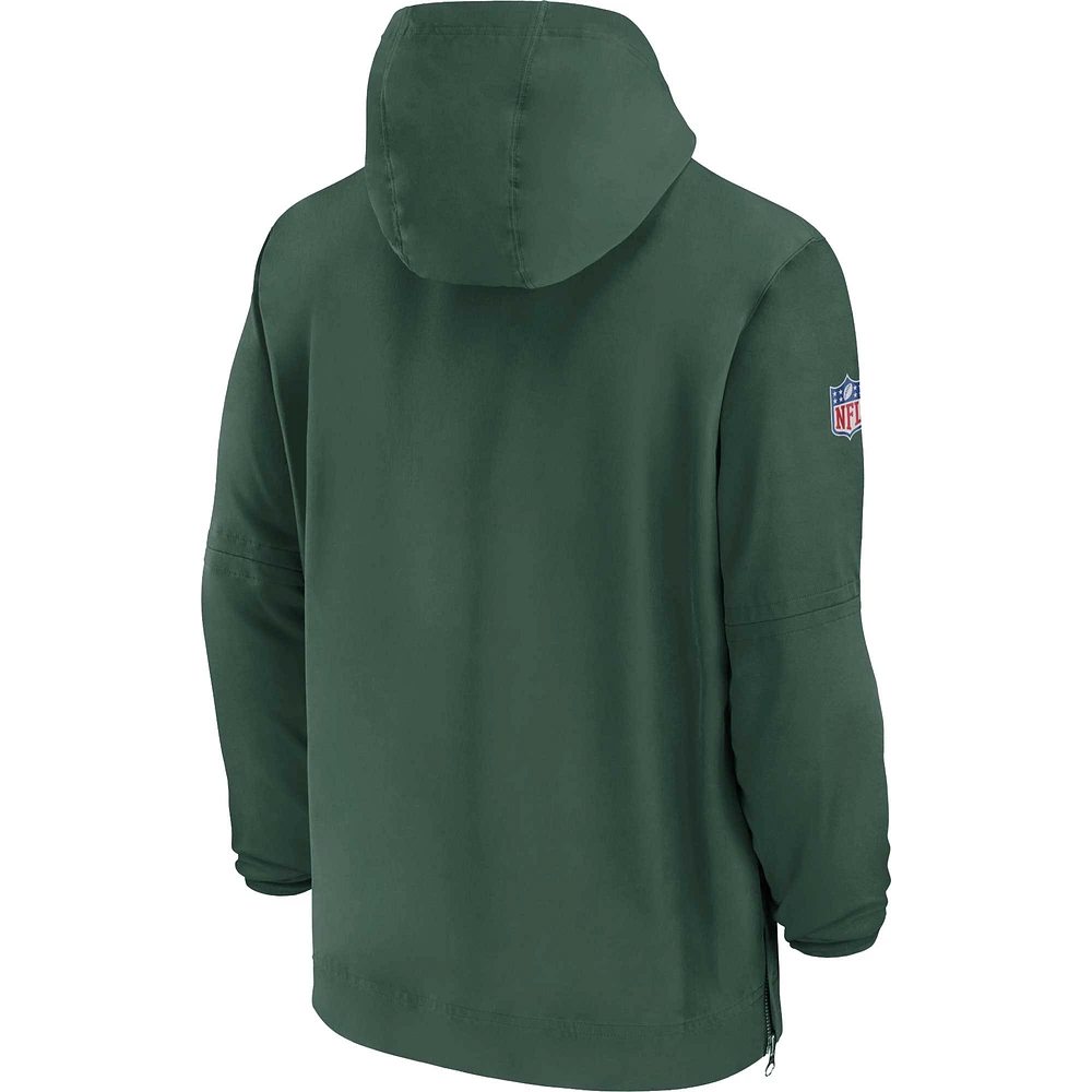 Men's Nike Green Bay Packers Sideline Player Quarter-Zip Jacket