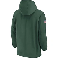 Men's Nike Green Bay Packers Sideline Player Quarter-Zip Jacket