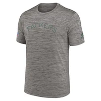 Men's Nike Heather Charcoal Green Bay Packers 2023 Sideline Alternate Logo Performance T-Shirt