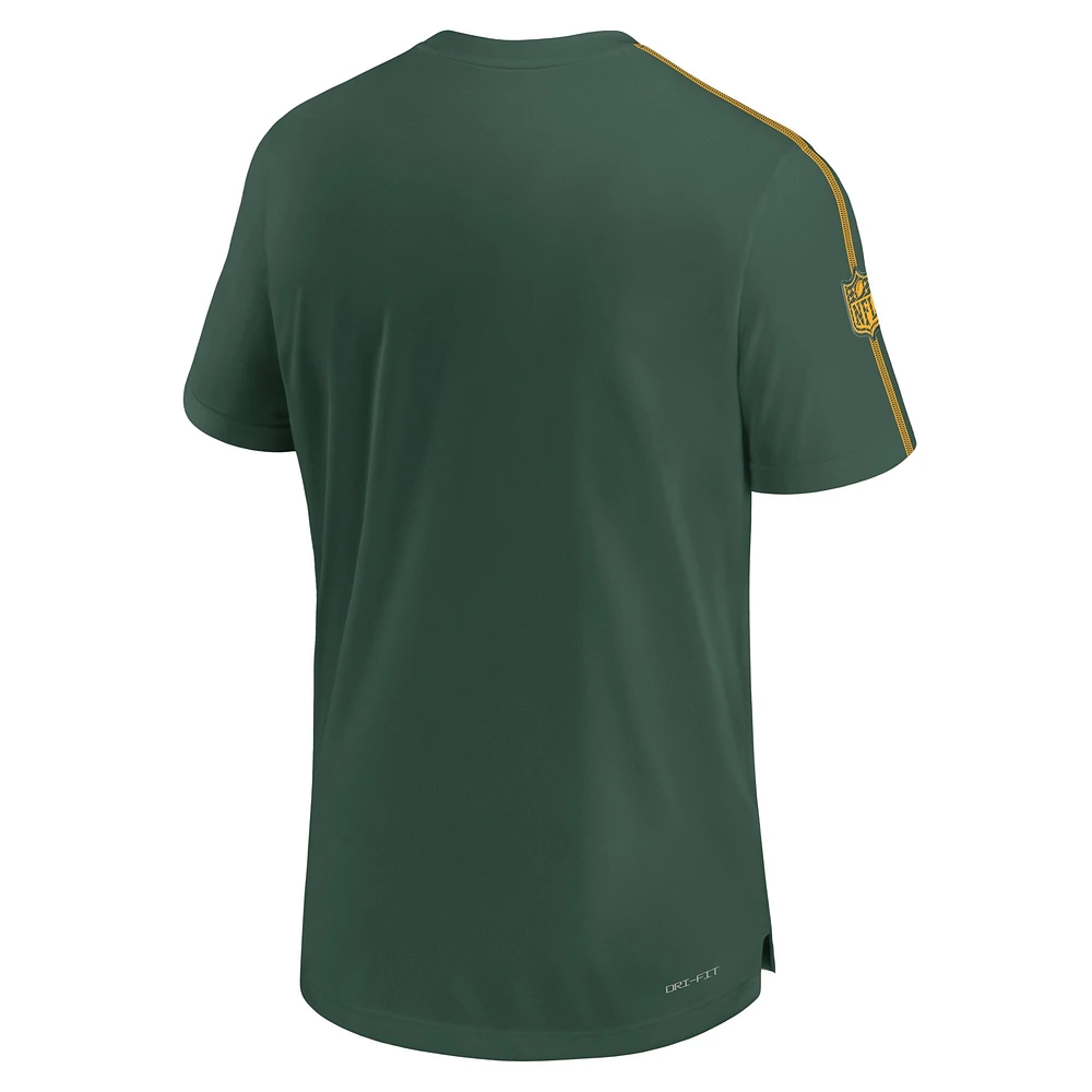 Men's Nike Hunter Green Bay Packers 2024 Sideline Coach UV Performance T-Shirt