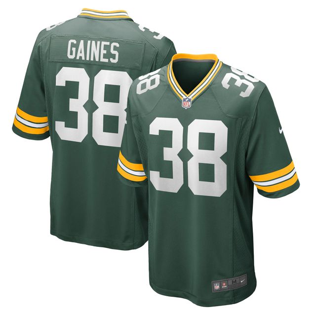 Maillot de match Nike Innis Gaines vert Green Bay Packers pour homme