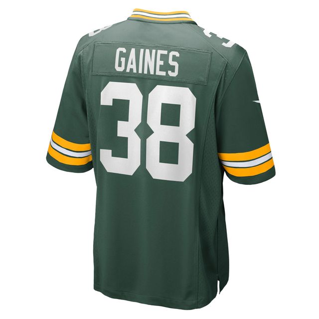 Maillot de match Nike Innis Gaines vert Green Bay Packers pour homme