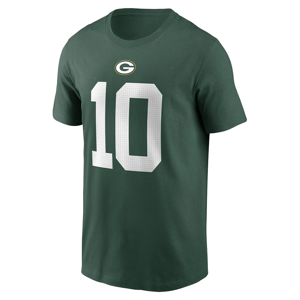 Men's Nike Jordan Love Green Bay Packers Player Name & Number T-Shirt