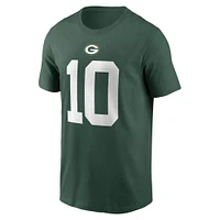 Men's Nike Jordan Love Green Bay Packers Player Name & Number T-Shirt