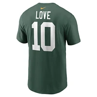 Men's Nike Jordan Love Green Bay Packers Player Name & Number T-Shirt