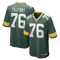 Maillot de match Nike Kadeem Telfort vert Green Bay Packers pour homme