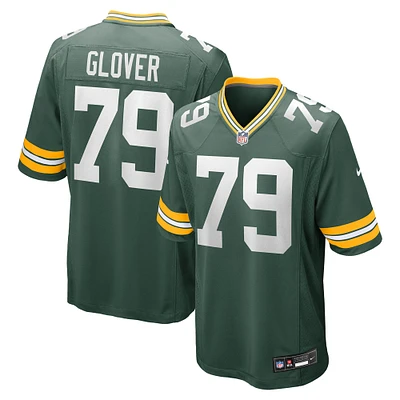 Maillot de match Nike Travis Glover Green Bay Packers pour homme