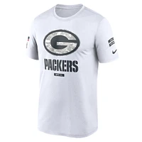 Men's Nike White Green Bay Packers 2024 Salute To Service Legend Performance T-Shirt
