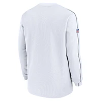 Men's Nike White Green Bay Packers 2024 Sideline Coaches Long Sleeve Top