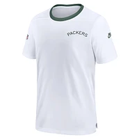 Men's Nike White Green Bay Packers Sideline Coaches Alternate Performance T-Shirt